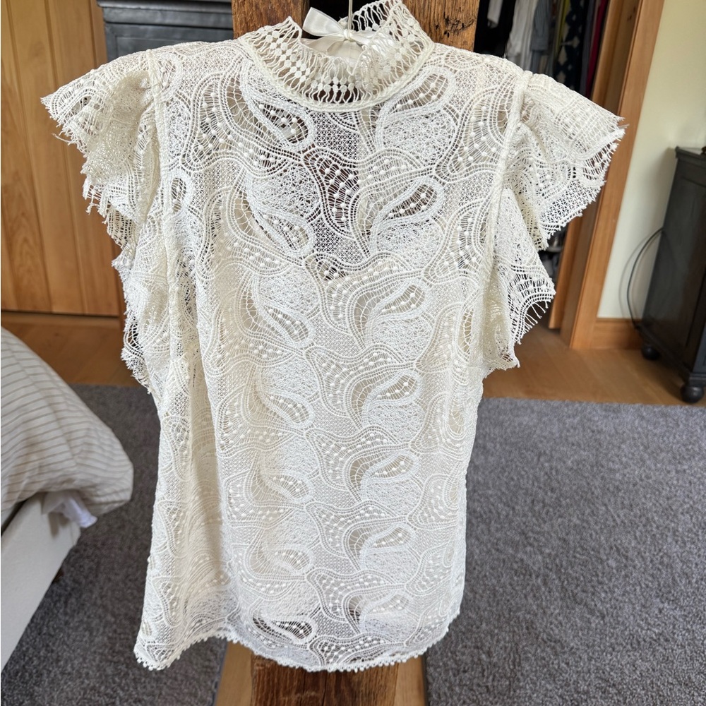 Elegant Lace White Top